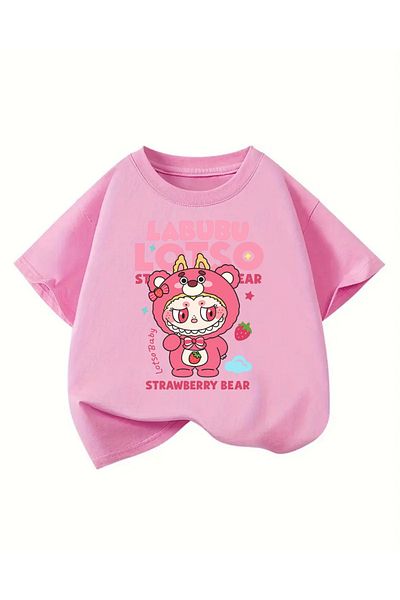 Touz Moda Tricou oversize unisex cu design Labubu Kids