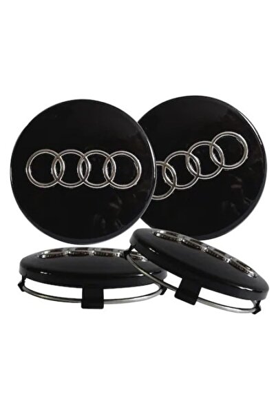KYD Set 4 capace de roată 60 mm, negre, Audi A3, A4, A5, A6, A7, A8, Q3, Q5, Q7 pentru jante din aliaj