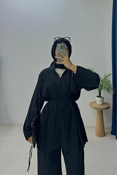 lurex moda Binding Detailed Set with Buttons