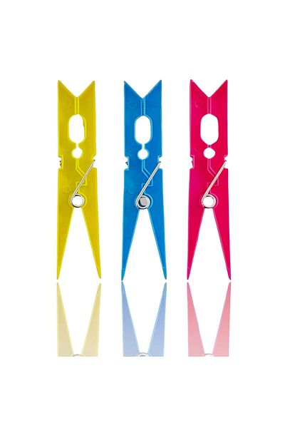 OEM Set of 32 clothes hooks, with metal spring, made of plastic, 98 x 23x 12 mm, 41103, multicolor