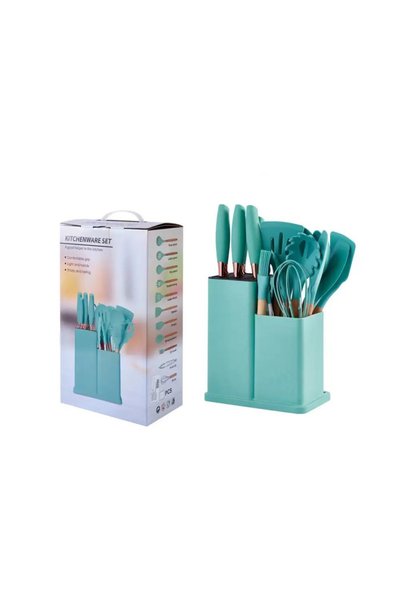 OEM Set 19 ustensile de bucătărie, Verde