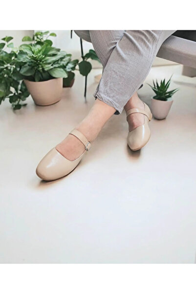 GokceKundura06 Daily Buckle Adjustable Genuine Leather Mary Jane Shoes