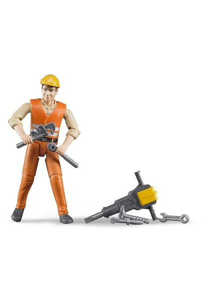 Bruder Figurina constructor cu picamer, Bruder bworld 60020