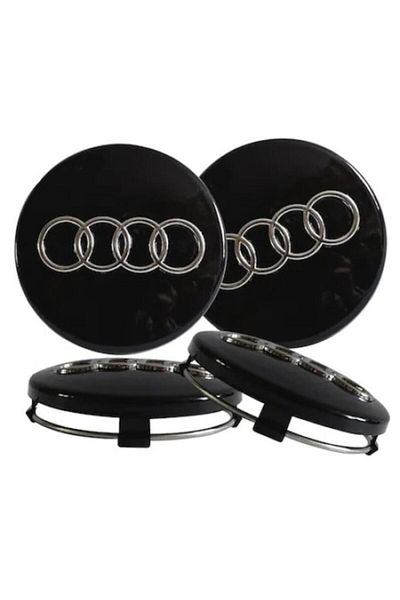 KYD Set 4 capace roți 60 mm, Negru, Audi A3, A4, A5, A6, A7, A8, Q3, Q5, Q7 pentru jante aliaj