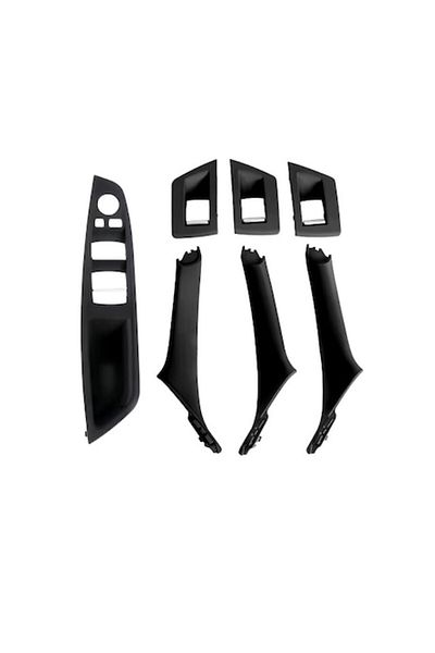 BMW Set manere usi interioare BMW Seria 5 F10 F11 2010-2017 Negru cu buton oglinzi