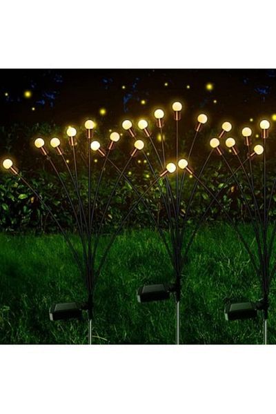 Blusmart Lampă solară 6 bulbi, set 2 buc