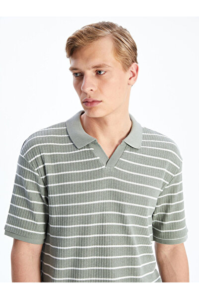 LC Waikiki Νέα σεζόν Polo Collar Striped Ανδρικό Tisort - S5G284Z8