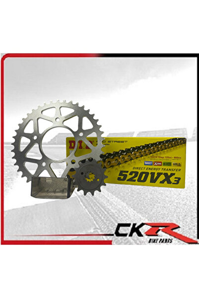 DID SET CF MOTO 250 SR UYUMLU ZİNCİR DİŞLİ SETİ DİD+CHOHO X-RİNGLİ GOLD