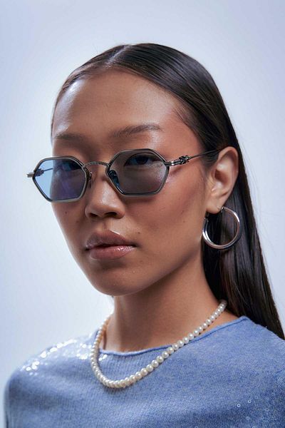Bilge Karga Vhalen Silver Blue Sunglasses