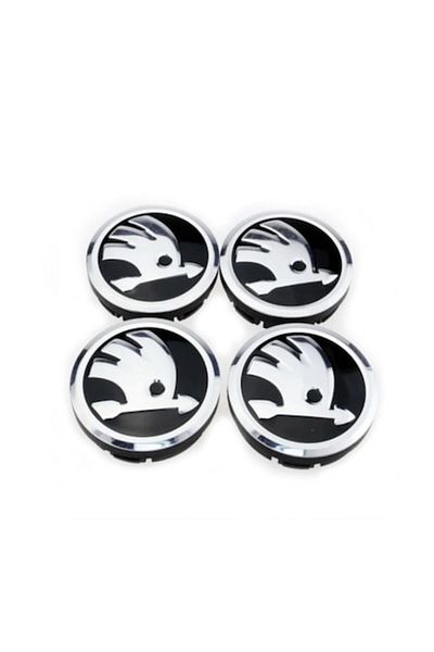 Skoda Set 4 capace roti aliaj 56-65mm compatibil/inlocuitor