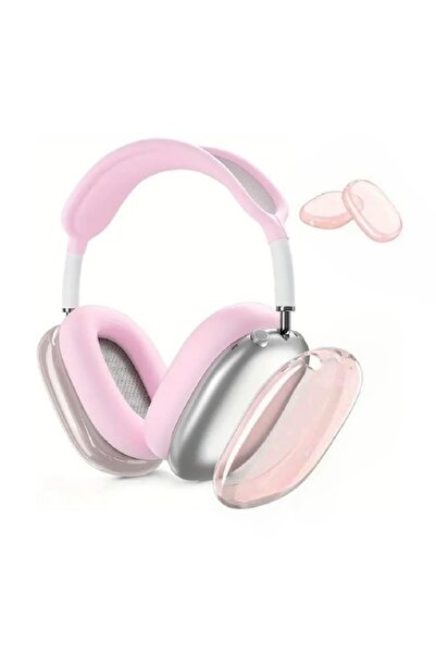 Gpack Airpods Max uyumlu Kulaklık Kılıfı Silikon SF22 Pembe