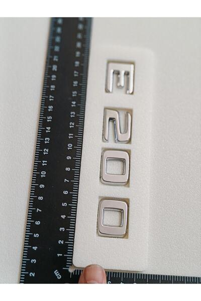 EDEXPORT Benz Uyumlu E200 Krom Bagaj Yazısı Logosu Arması 3M 3D ABS