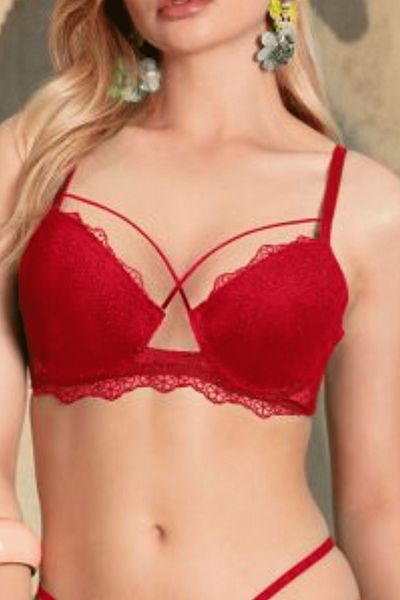 Mollycrush Women's Unassisted Lace Detailed Bra Panty Set 4343