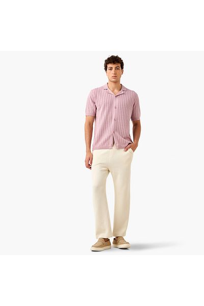 Iconic Iconic Textured Camp Collar Shirt