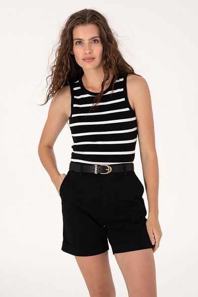 U.S. Polo Assn. Women's Black T-Shirt 50307275-Vr046