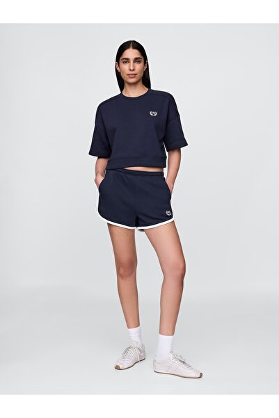 GAP Kadın Lacivert VintageSoft Logo Dolphin Sweat Şort