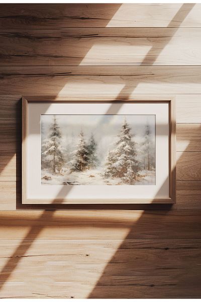 21mxm Imprimări digitale cu peisaje rustice pe pânză, artă cu viață la țară și natură, poster de perete fără ramă