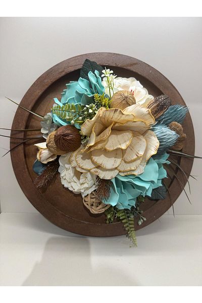 TASARIMHMODA Дървена дъска за изкуствени вносни цветя № 4