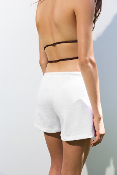 Pull & Bear Bağcıklı eşofman bermuda