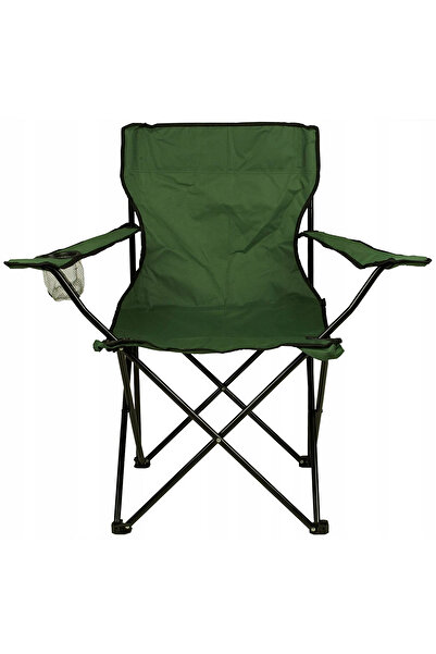 SERSIMO Scaun pliabil camping sau pescuit Sersimo, suport pahar, verde