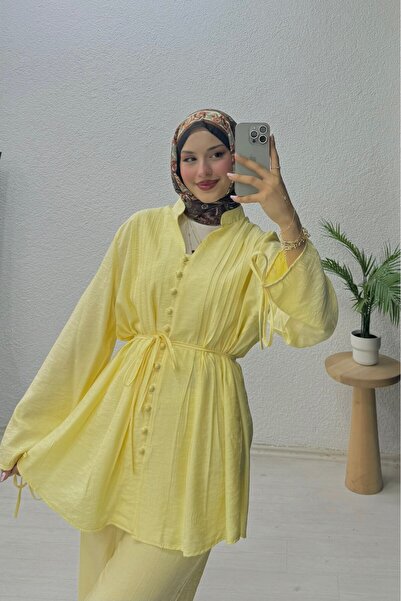 lurex moda Binding Detailed Set with Buttons