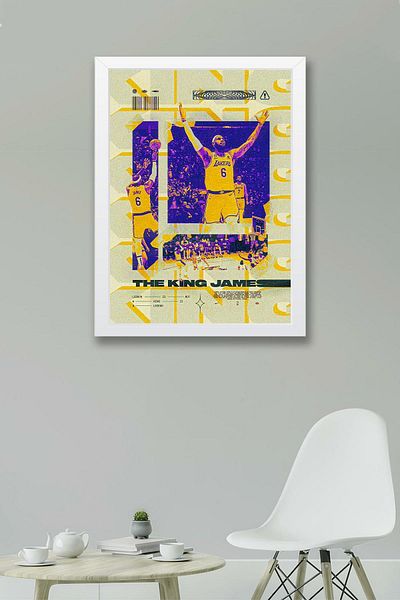 Saturn Lebron James Framed Painting - Basketball Nba Poster Painting