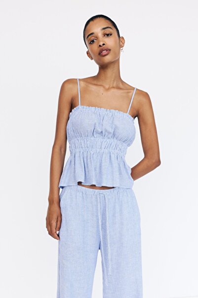 Pull & Bear Çizgili askılı top