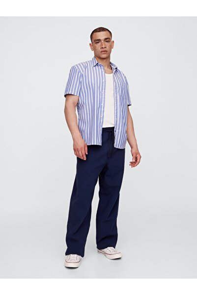 GAP Erkek Lacivert Gauze Baggy Easy Pantolon