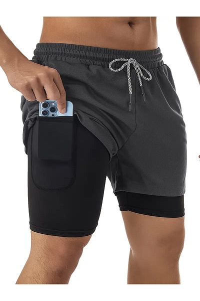 Karatopak Men's Quick Dry Feature Training Astroturf Fitness Short Leggings Sports Shorts