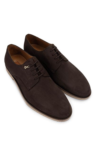 Tamer Tanca Men's Genuine Leather Brown Nubuck Casual Shoes