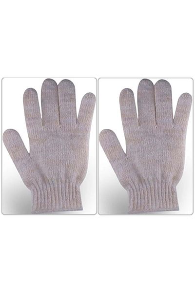 Derma Naturel Therapy Pure Wool Fingered Bath Glove T-478 (Set of 2)