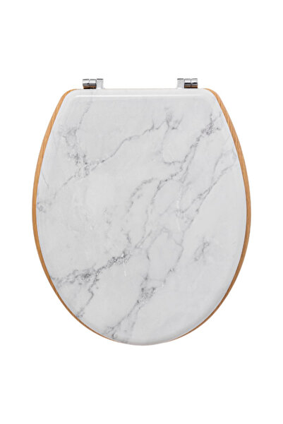Five Simply Smart مقعد مرحاض خشبي بتأثير الرخام من ليا