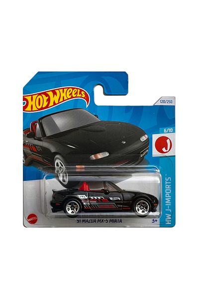HOT WHEELS Masinuta metalica Hot Wheels 2024, 91 Mazda MX-5 Miata, 1:64. Negru