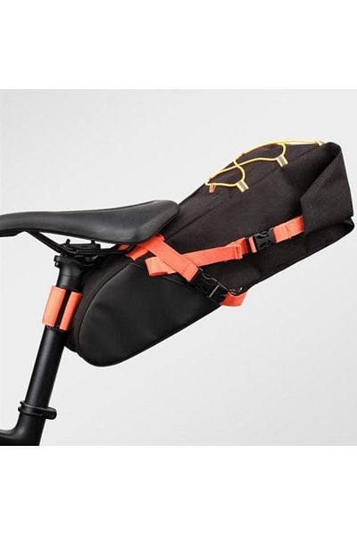 zola Geanta bicicleta, montare sub sa, capacitate 10 l, impermeabila, 43 x 15 x 14 cm, neagru/portocaliu