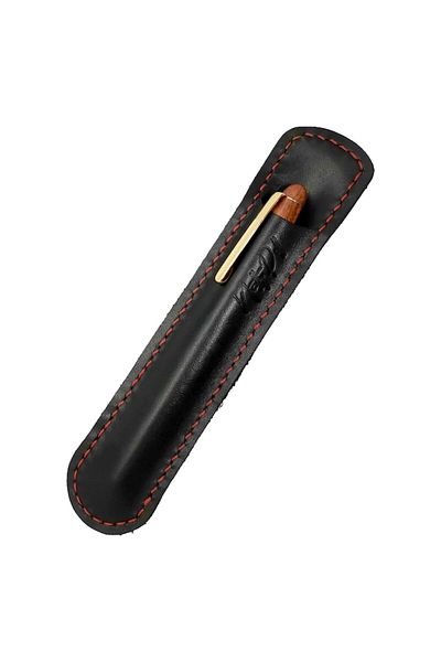 Natty Pell Etui Natty Pell pentru 1 instrument de scris, fabricat manual din piele naturala, neagra