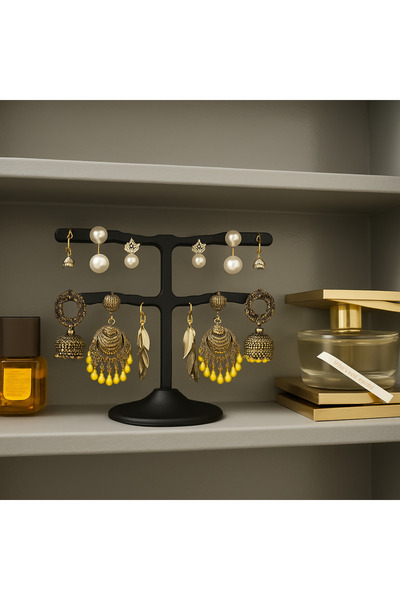 Filkorium3D Umeraș elegant pentru cercei - Suport pentru cercei - Suport decorativ pentru cercei cu 12 găuri - 15 CM