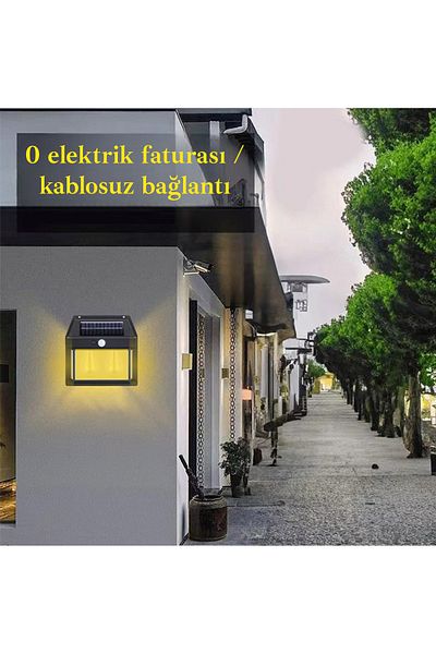 Vezir Aksesuar Solar Powered Outdoor Lighting |   Wall Mounted, Double Bulb