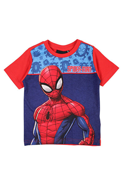 SPIDERMAN Children's short-sleeved pajamas, 100% cotton, multicolor, Happy, Spiderman