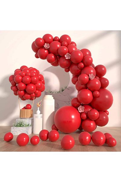 Baloane Vesele Red Balloon Arch For Events 100 Pieces ARC79