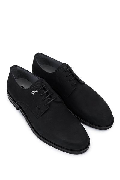 Tamer Tanca Men's Genuine Leather Black Casual Shoes