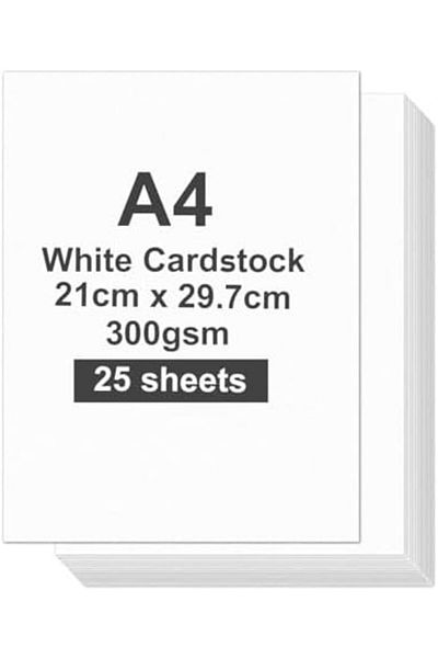 MARKQ White Cardstock, A4 300 Gsm Thick Paper Sheets Heavyweight Card Paper For Printing Scrapbookin
