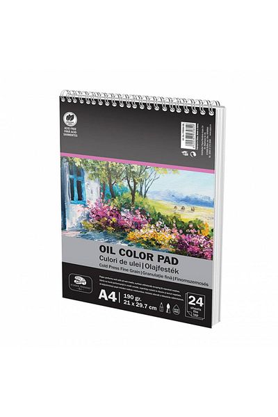 OEM Drawing Pad Spiral, A4, Oil Colors, 190g, 24 Sheets, Pigna