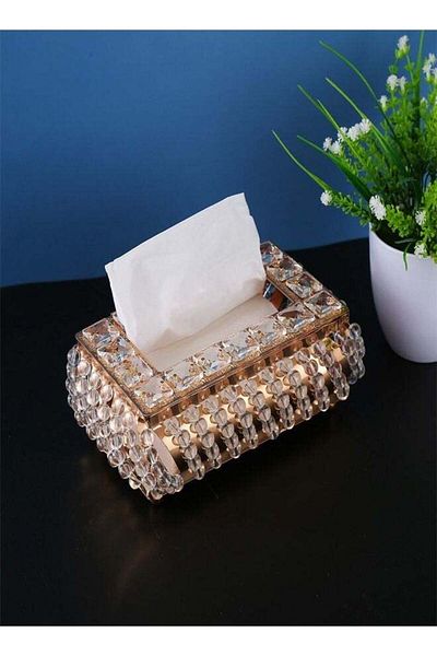 Raffine European Style Crystal Tissue Box Cover Creative Tissue Holders Facial Tissue Dispenser
