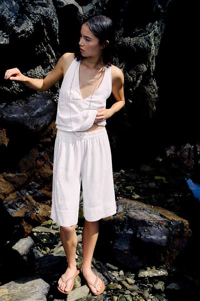 Pull & Bear Linen Bermuda shorts