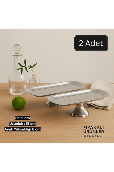 Fiyakalı Ürünler Atölyesi 9x18 Cm Ayaklı Kayık Sunumluk,çerezlik,kahvaltı Tabağı,sunum Tabağı,kozmetik,takı Tabağı