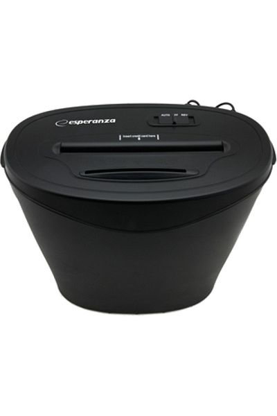 ESPERANZA Document, card, CD/DVD/BluRay shredder, Esperanza, 18 L, Black