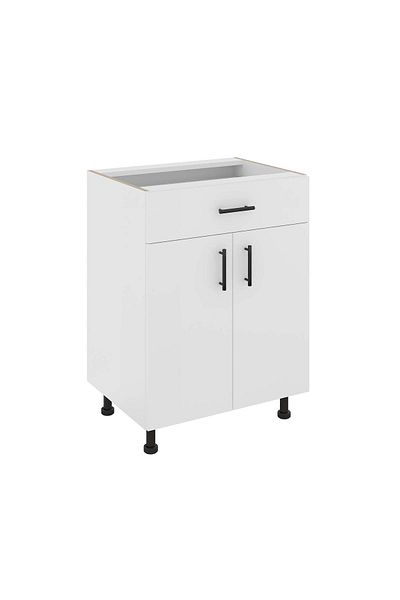 haaus.ro Haaus Karo Base Cabinet, 1 Drawer, 2 Doors, White, 60 x 50 x 80 cm