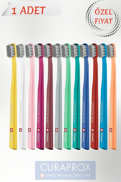 Curaprox 12460 Velvet Toothbrush (1 Pc) Sensitive Effective Care