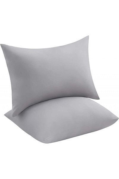 Lifewit Set of 2 Lifewit pillowcases, microfiber, gray, 50 x 80 cm