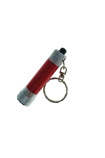 OEM Keychain flashlight with 3 LEDs, red